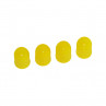 4st ventilhattar i gul färg - plast (för bilventiler)