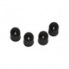 4st ventilhattar i svart färg - plast (för bilventiler)