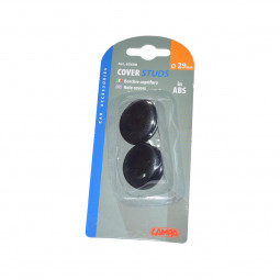 Täckbrickor 29mm ABS-plast Svart Universal (2 st)