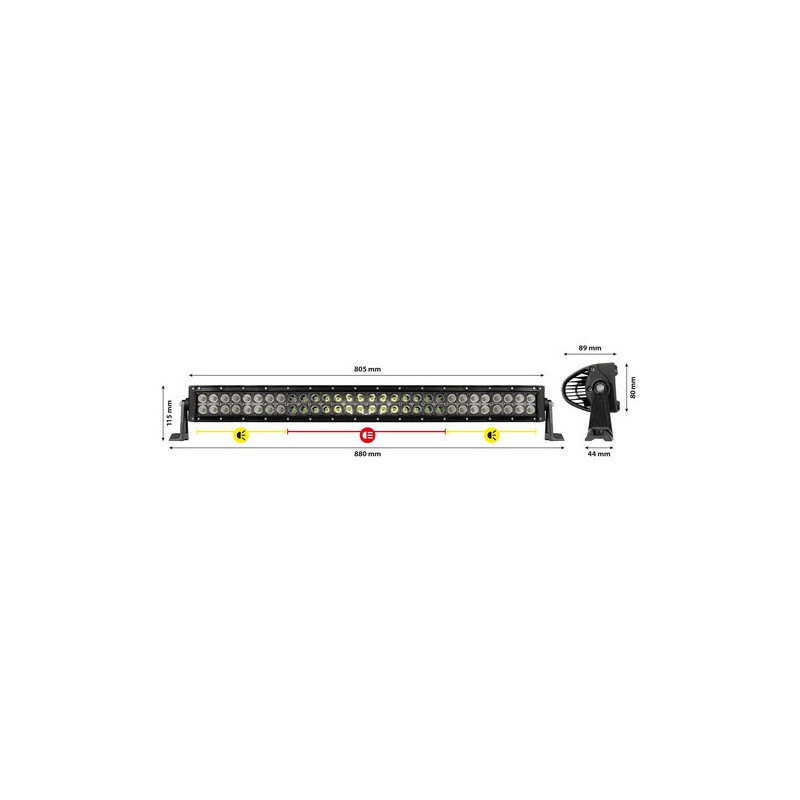 80 cm Kurvad LED-ramp 180W 10/30V 12000 lumen (LAMPA Accessories)