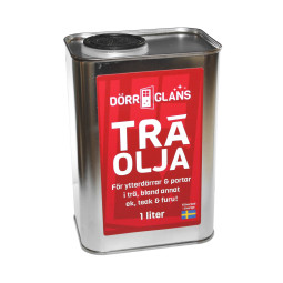 Dörrglans Träolja 1 liter - För dörrar i ek, teak, furu med mera