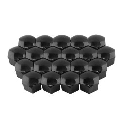 20st Svarta Hjulbultskåpor 17mm, Saab/Universal (ProParts)