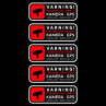 Bildekaler - LARMAT, KAMERA, GPS - Surveillance / Remote Shut Off (5-pack)