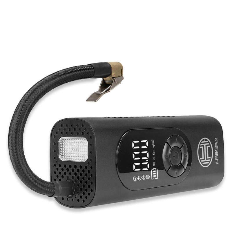 Bärbar, laddbar & digital luftkompressor 10 bar 6000 mAh (Heyner Akku Pressor PRO)