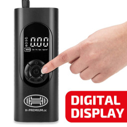 Bärbar, laddbar & digital luftkompressor 10 bar 6000 mAh (Heyner Akku Pressor PRO)