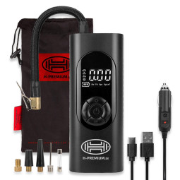 Bärbar, laddbar & digital luftkompressor 10 bar 6000 mAh (Heyner Akku Pressor PRO)