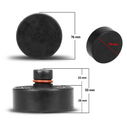 Domkraft Jack Pad / Lyftpuck till Tesla, 25mm, platt undertill (Heyner)