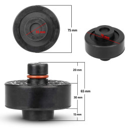 Domkraft Jack Pad / Lyftpuck till Tesla, 25mm, knopp undertill (Heyner)