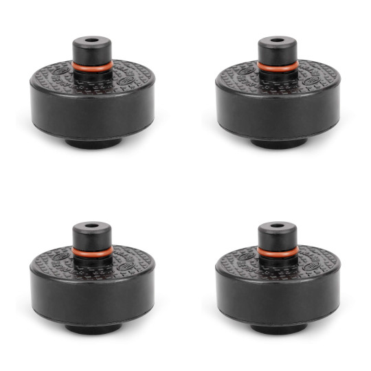 4-pack Jack Pads / Lyftpuckar Tesla, 25mm, knopp undertill (Heyner)