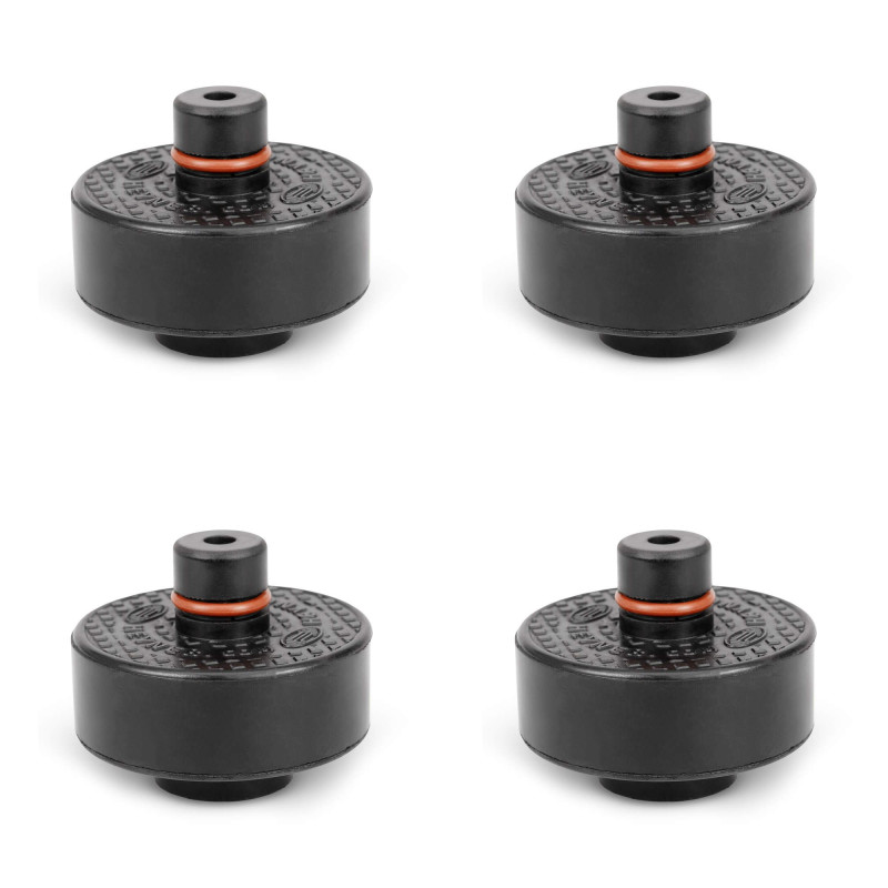4-pack Jack Pads / Lyftpuckar Tesla, 25mm, knopp undertill (Heyner)