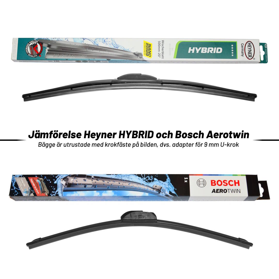 Heyner HYBRID vs Bosch Aerotwin